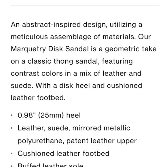 Tory Burch Marquetry Disk Sandal Sz 7 NWT! $398 - Picture 5 of 6